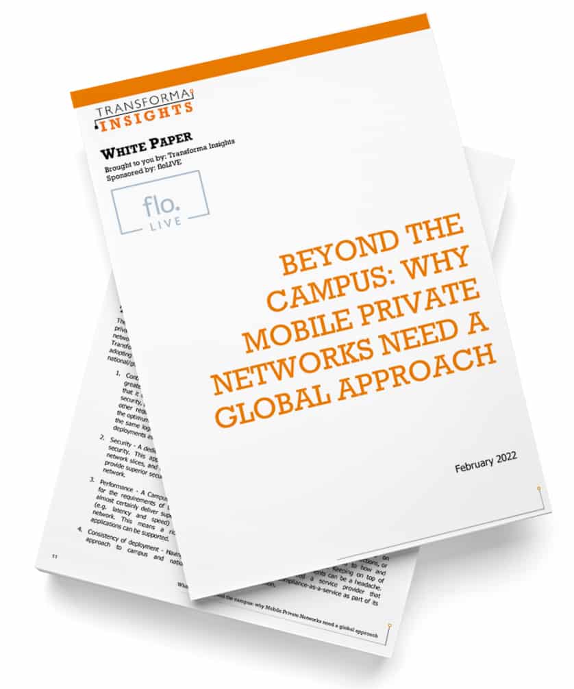 beyond the campaus why mobile private networks need a global approach report with flolive and transforma insights