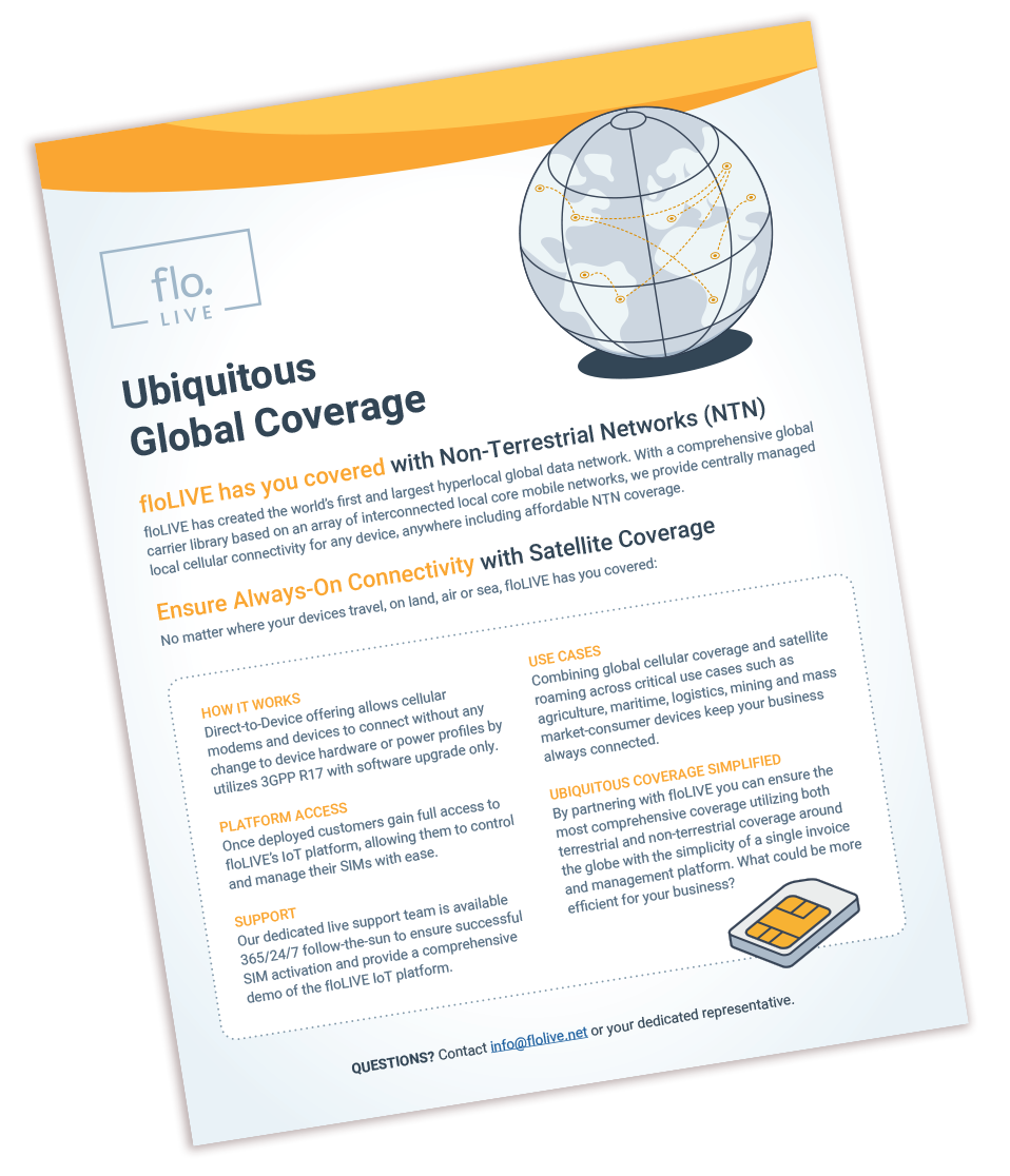ubiquitous global coverage. global iot connectivity coverage with satellites